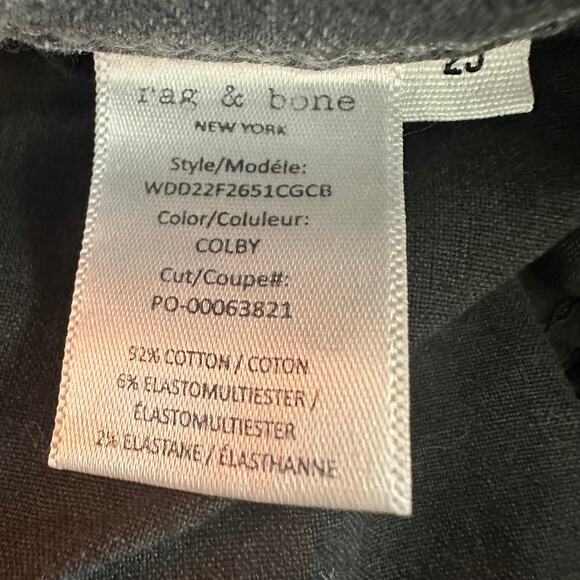 Rag & Bone Womens Cate Revolve Mid Rise Stretch Colby Gray Skinny Capri Jeans 25 - Picture 9 of 11